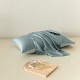 thumbnail image 1 of Nvzi 2 fundas de almohada individuales de Tencel Lanzin austriaco 100%, lujo ligero, funda de almohada de tela seleccionada, protege tus dulces sueños 18.9x29.13 pulgadas (azul), 1 of 5