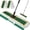 Green(40"*8.3"), variant on 40" Commercial Dust Mop for Floor Cleaning, Heavy Duty Flat Mop | Industrial 64" Long Handle Push Broom with 2 Cotton Pads for Hardwood, Tile, Laminate, Concrete, Warehouse & Gym Cleaning