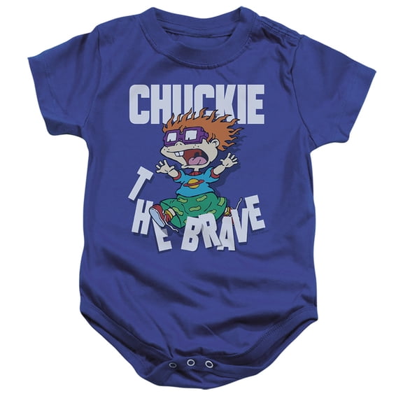 Rugrats Chuckie The Brave Unisex Infant Snap Suit for Baby (12 Months) Royal Blue