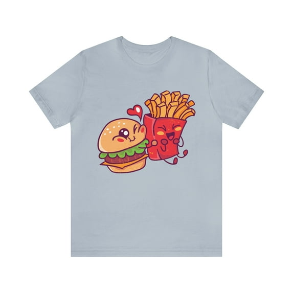 Hamburger and Fries Kawaii, Burger Lover T-Shirt