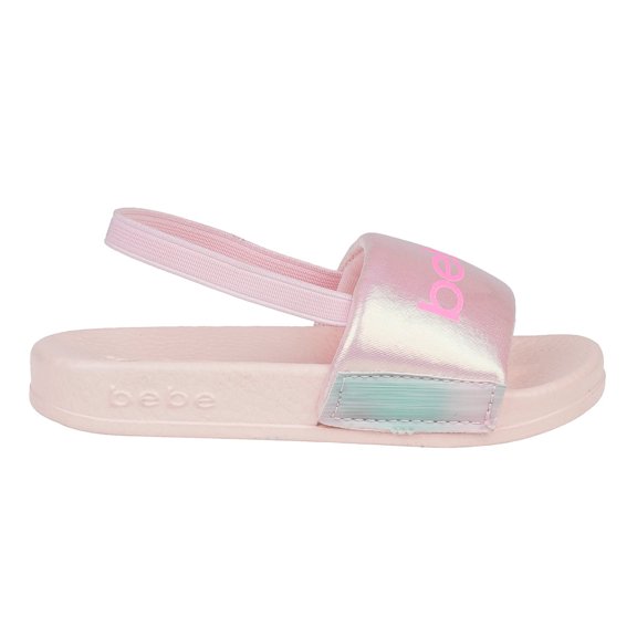 bebe Beach Slide Sandals, Blush (Toddler Girl's)