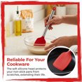 thumbnail image 4 of Unique Bargains Silicone Spatula Set, Kitchen Utensils with Rubber Tips Red 13.4x3 in, 4 of 5
