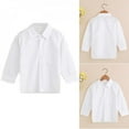 thumbnail image 6 of XBASW Toddler Baby Boys Long Sleeve Shirt Button down Dress Shirt Solid Color Blouses Tops Performance Clothing for Kids 1-8T, 6 of 6