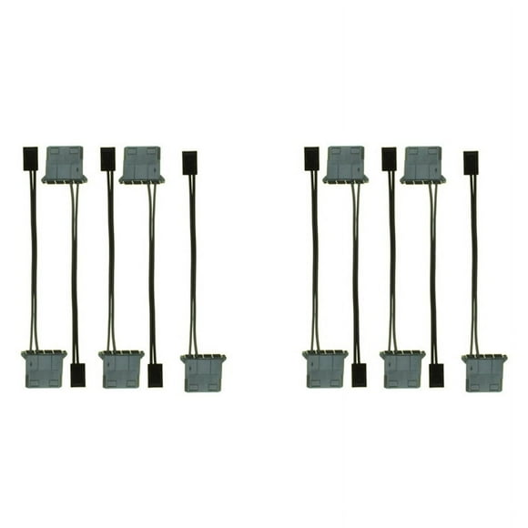 10Pcs IDE to 3 Pin Fan Power Cable Molex D Plug Power to 3 Pin Connector Computer PC Cooling Convertor Cable