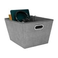 thumbnail image 4 of Simplify Large Grommet Storage Bin Basket in Heather Grey Nonwoven, 4 of 9