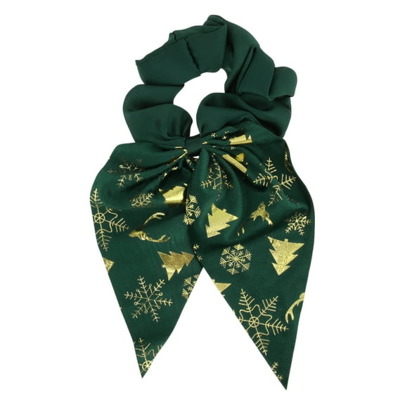 Unique Bargains 1 Pc Stylish Ribbon Hair Elastics Hair Ties Green