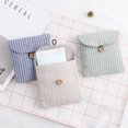 thumbnail image 4 of 2 Pcs Portable Sanitary Towel Storage Pouch Small Purse Striped Pattern Wallet Large Capacity Storage Pouch for Outdoor, 4 of 8