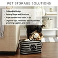 thumbnail image 3 of Design Imports CAMZ12461 Paw & Bone Rectangle Polyester Pet Bin, Black - Medium, 3 of 9