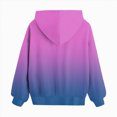 thumbnail image 5 of Staki Cute Hoodies for Teen Girls Trendy Oversized Hooded Sweatshirts Tween Girl Gradient Preppy Clothes 1-14Y(Purple,11-12 Years), 5 of 5