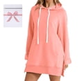thumbnail image 2 of Sudadera con capucha, bolsillos y manga larga para mujer - Sudadera informal holgada de poliéster - S-XXXL, 2 of 7