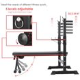 HOMFY Adjustable Bench Press with Squat Rack Set, MultiFunction Weight
