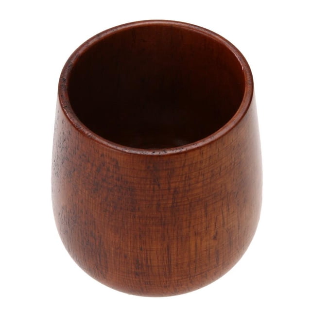 Primitivo hecho a mano de madera de abeto natural taza de madera desayuno cerveza leche