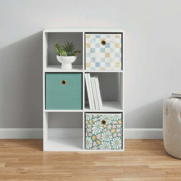 Mainstays 6-Cube Organizer, White