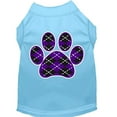 thumbnail image 3 of Pet Dog  Cat Shirt Screen Printed, "Argyle Paw Purple", 3 of 10