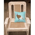thumbnail image 2 of Carolines Treasures BB8156PW1414 Bourbon Red Turkey Hen Blue Check Fabric Decorative Pillow, 14 x 14 in., 2 of 2