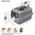 thumbnail image 4 of RIZZARI Grey Small Hard Sided Pet Carrier, Portable Ventilated Travel Crate with Metal Door and Handle for Small Dogs and Cats, Perfect for Car Rides, Vet Visits and Daily Use, 4 of 8