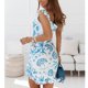 thumbnail image 2 of Mini Vestido, Sin Mangas, Cómodo, Cuello En V, Vestido De Verano, Casual, Elegante, Ceñido Al Cuerpo Para Citas OTVIAP Flor Azul L, 2 of 6