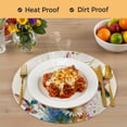 thumbnail image 4 of Hummingbird Round 15 Inch Placemats Set of 8, Spring Vintage Oil Painting Sunflowers Beige HeatResistant Non Slip Place Mats for Dining Table, Wipeable Braided Kitchen Table Mats for Housewarming, 4 of 9