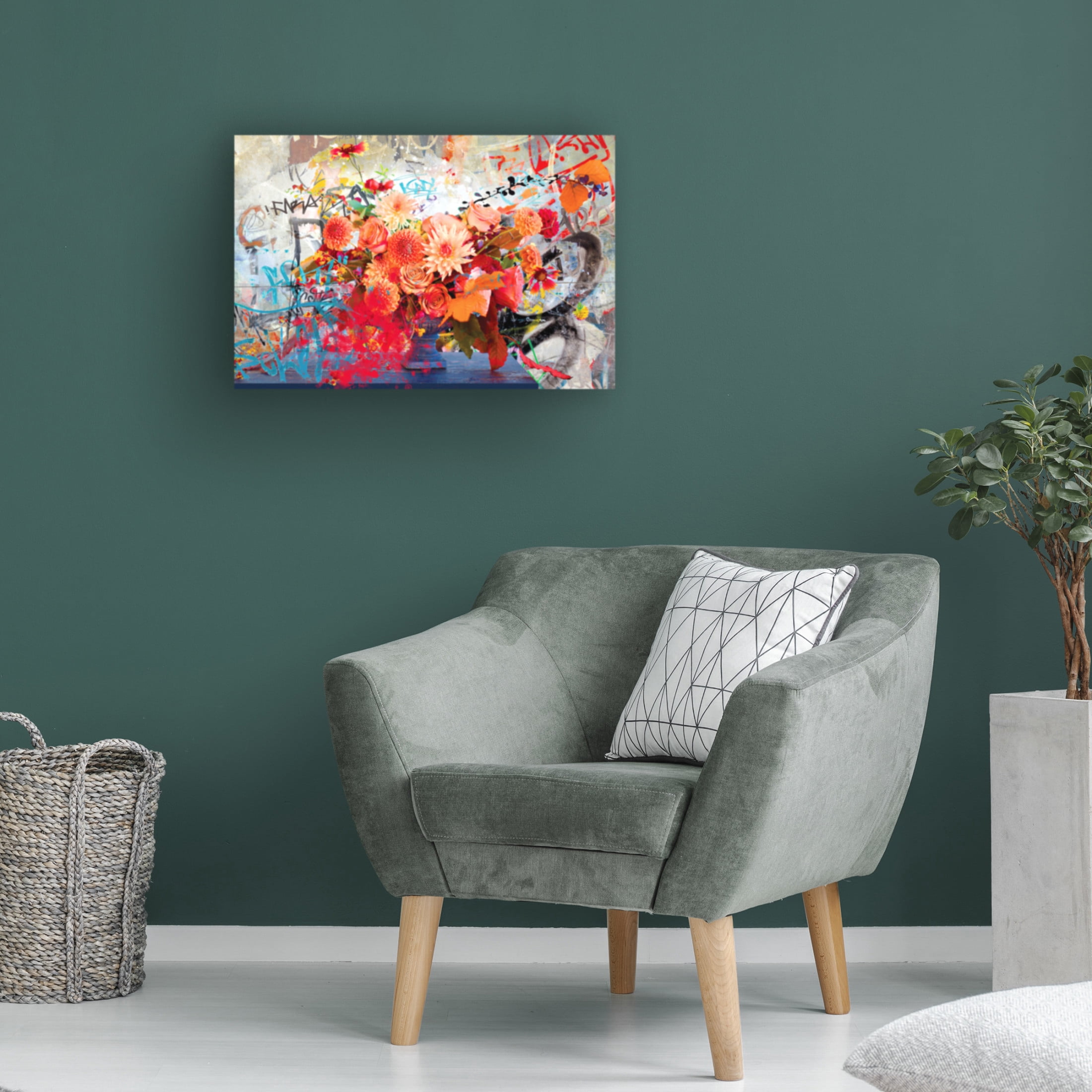 Canvas Wall Art - Porter Hastings 'Urban Bouquet 6' Wall Art for Living Room, Bedroom, or Office Décor by Trademark Fine Art - 19 x 12 Inches