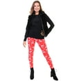 thumbnail image 3 of Angelina Women's Holiday Print Leggings (3-Pack), 3 of 5