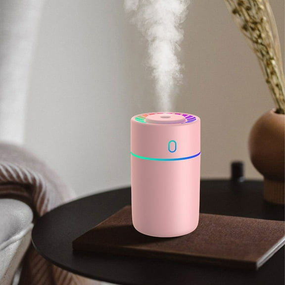 Bedroom Humidifier, Home Quiet Mist Humidifier, Easy to Clean 28dB Ultrasonic Humidifier, 230mL Water Tank, High Frequency Atomization 5μm Ultrafine Mist, USB Powered, for Bedroom Office Car