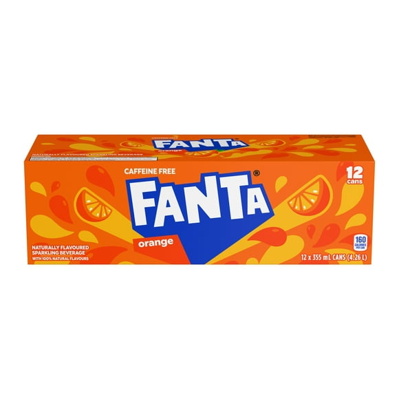 Soda Fanta Orange Fridge Pack Cannettes, 355 mL, 12 Pack 355 ml