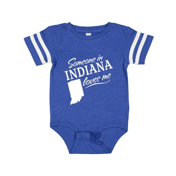 Inktastic Someone in Indiana Loves Me Boys or Girls Baby Bodysuit