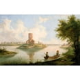 thumbnail image 3 of Władysław Heliodor Gumiński 18x13 Black Modern Framed Museum Art Print Titled - View from Kruszwica (1847), 3 of 5