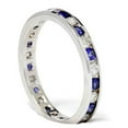thumbnail image 2 of Pompeii 1 1/2ct Diamond & Sapphire Eternity Ring 14K White Gold (G/H,I1), 2 of 2
