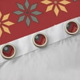 thumbnail image 4 of Manfei Modern Geometric Flower Blackout Curtains Set of 2 (52x84 Each),Rhombus Triangle Pattern Window Curtains,Red Blue Curtains and Drapes For Men Women,Super Cozy Room Decor, 4 of 6