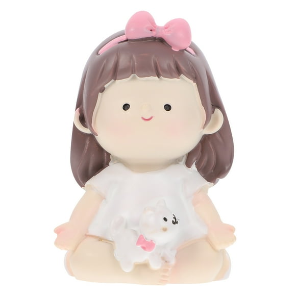 KAKOWELY Figura de muñeca de niña de dibujos animados, miniadorable, decoración de escritorio, adorno de escritorio