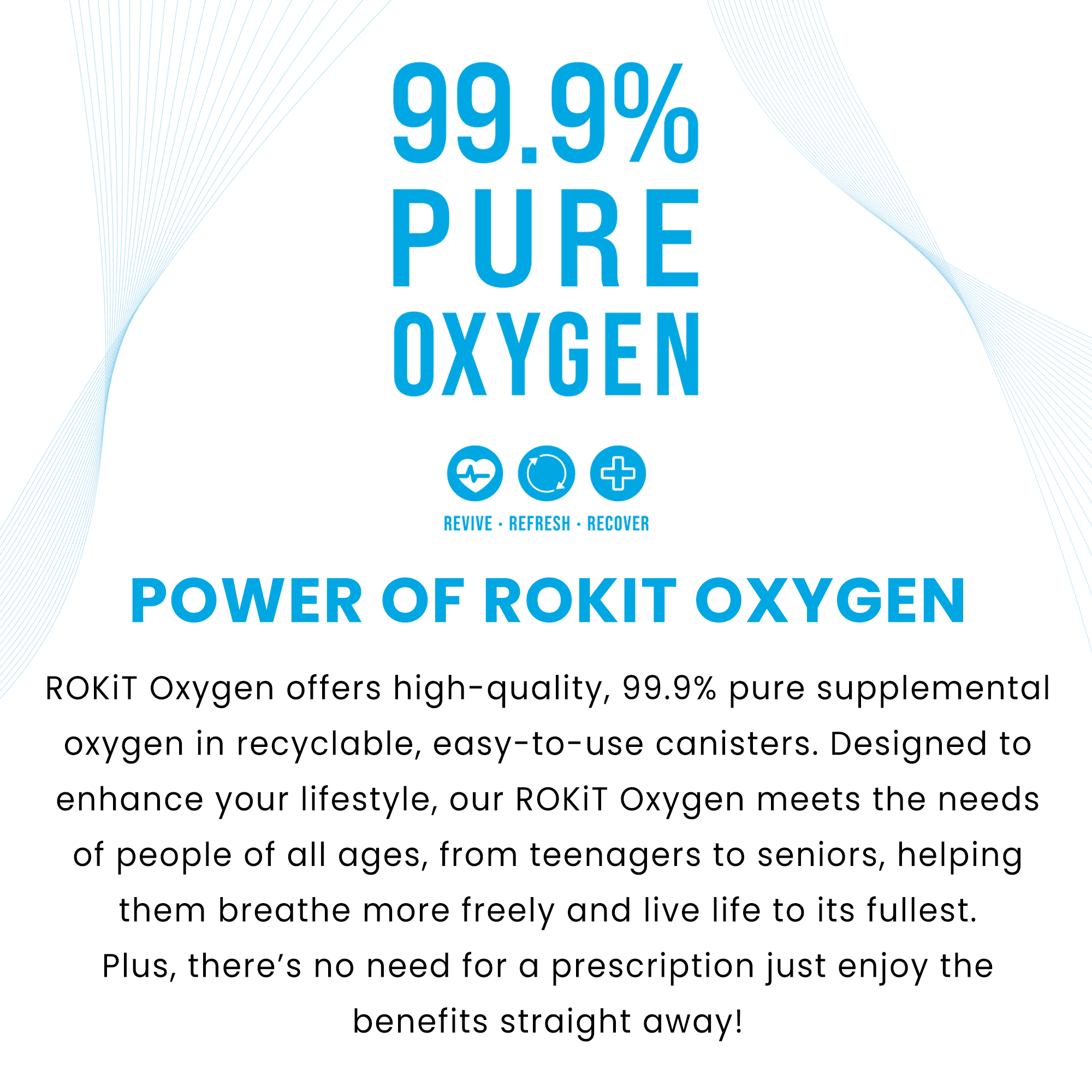 ROKiT Oxygen Portable Recreational Oxygen 10L Canisters – 8 Pack – 99.9% Pure Oxygen