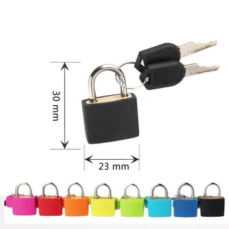 Toyfunny Small Mini Strong Steel Padlock Travel Suitcase Diary Lock With 2 Keys