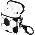 thumbnail image 2 of Yanonmyfd Airpods Pro Case Cover,Baseball Design Shockproof Case Cover for Earphone Airpods Pro,with Keychain Front LED Visible,Soccer-Airpods 1&2, 2 of 7