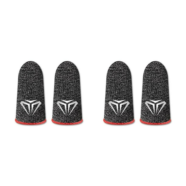 Sidaley Juego de 10 piezas, mangas para los dedos, guantes antideslizantes a prueba de sudor, cubiertas ultrafinas antihuellas tejidas de 24 pines, tipo Rojo Tipo 1 2piezas