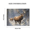 thumbnail image 3 of Acheng  Wall Art,  Fiber Optic Wall Decor, Battery Operated Nature Canvas Print, Light Kitchen, Bedroom, or Home Decor, Elk in Snow 16x12in, 3 of 6