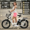 thumbnail image 6 of SANOPY Electric Scooter for Adults with 350W Motor, 20MPH Top Speed&15 Miles Range, 20''×3" Fat Tire, Removable Battery, Commuting Electric Scooter with Basket, White, 6 of 8