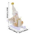thumbnail image 2 of Nkmbld Christmas Tabletop Ornaments Christmas Sleigh Santa Claus Snowman and Reindeer Figurines Festive Decorative, 2 of 8
