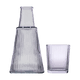 thumbnail image 3 of Juego Botella y Vaso de Vidrio con Diseño Acanalado, Capacidad 1.02 L / 238 ml, 3 of 11