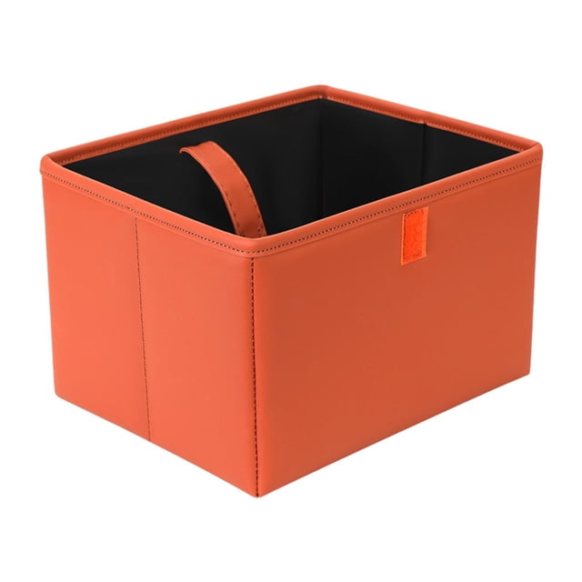 koolsoo Foldable Back Seat Car Trash Bin Auto Storage Box Portable Garbage Container Orange