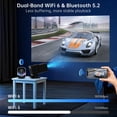 thumbnail image 4 of HY320 4K Android 11 Smart Projector,Portable WiFi 6 Bluetooth 5.0 with Auto Keystone Correction,180°Rotatable Home Theater, Outdoor,Gaming, 4 of 6