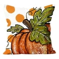 thumbnail image 2 of PiGOGI Orange Thanksgiving Pillow Covers Fall Throw Pillow Cases Orange Cushion Covers Soft Home Decor for Sofa Bedroom Polyester, 2 of 7