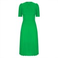 thumbnail image 4 of IROINNID Rollbacks Formal Dress for Women Wedding Guest Evening Night Party Dress Trendy Color Round Neck Crimping Waist Retraction Dress,Green, 4 of 6