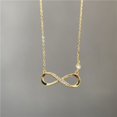 thumbnail image 3 of Collar chapado en plata s925 con 8 palabras incrustadas, cadena de clavícula de joyería simple japonesa y coreana retro europea y americana para mujer, 3 of 6