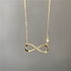 thumbnail image 3 of Collar chapado en plata s925 con 8 palabras incrustadas, cadena de clavícula de joyería simple japonesa y coreana retro europea y americana para mujer, 3 of 6