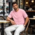 thumbnail image 6 of DORKASM Men's Short Sleeve Dry Fit Shirts Workout Gym Mesh Shirt Athletic Running Lightweight Performance Tshirt Pink 2XL, 6 of 6