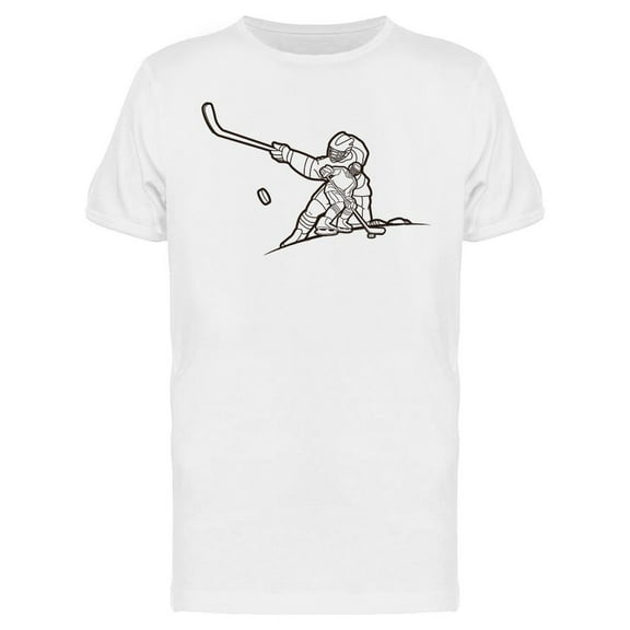 Ice Hockey Player In Action T-Shirt Men -Image by Shutterstock, Male XX-Large