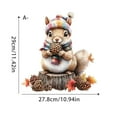 thumbnail image 3 of Fall Window Decals Squirrel Window Stickers, 1 Pack 11.5 Inch Fall Thanksgiving Reusable Removable Static Cling Stickers for Living Room Kitchen Entryway, 3 of 6