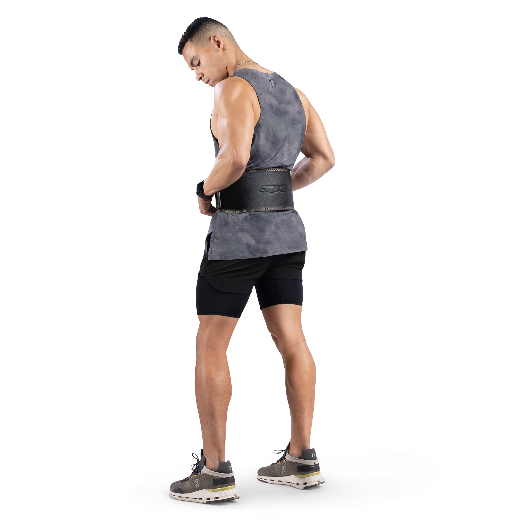Apex by Marcy 6" Padded Leather Weightlifting Belt (M) B5LB6-M