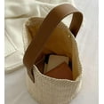 thumbnail image 4 of Kukuzhu Small Straw Bucket Bag Women Hand-woven Trendy Beach Shopping Handbag Purse, 4 of 6